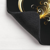Unendlichkeit mit Golden Peacock Feather Mousepad (Ecke)