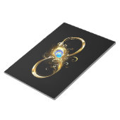 Unendlichkeit mit Golden Peacock Feather Notizblock (angewinkelt)