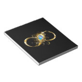 Unendlichkeit mit Golden Peacock Feather Notizblock (angewinkelt)