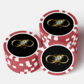 Unendlichkeit mit Golden Peacock Feather Pokerchips (Stapel)