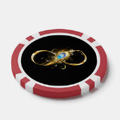 Unendlichkeit mit Golden Peacock Feather Pokerchips (Einzeln)