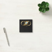 Unendlichkeit mit Golden Peacock Feather Post-it Klebezettel (Büro)
