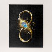 Unendlichkeit mit Golden Peacock Feather Puzzle (Vertikal)