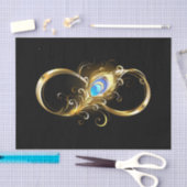 Unendlichkeit mit Golden Peacock Feather Seidenpapier (Handwerk)