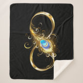 Unendlichkeit mit Golden Peacock Feather Sherpadecke (Vorderseite)