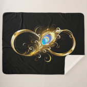 Unendlichkeit mit Golden Peacock Feather Sherpadecke (Vorderseite (Horizontal))