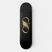 Unendlichkeit mit Golden Peacock Feather Skateboard (Vorderseite)