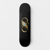 Unendlichkeit mit Golden Peacock Feather Skateboard (Vorderseite)