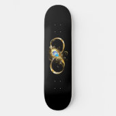 Unendlichkeit mit Golden Peacock Feather Skateboard (Vorderseite)