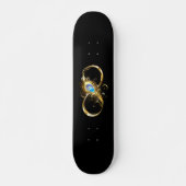 Unendlichkeit mit Golden Peacock Feather Skateboard (Vorne)