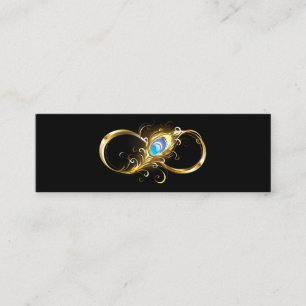 Unendlichkeit mit Golden Peacock Feather Treuekarte