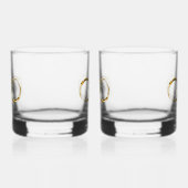 Unendlichkeit mit Golden Peacock Feather Whiskyglas (Links)