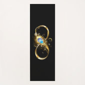 Unendlichkeit mit Golden Peacock Feather Yogamatte (Vorderseite)