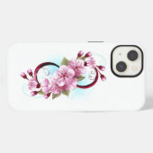 Unendlichkeit mit Kirschblüten iPhone Hülle (Rückseite (Horizontal))