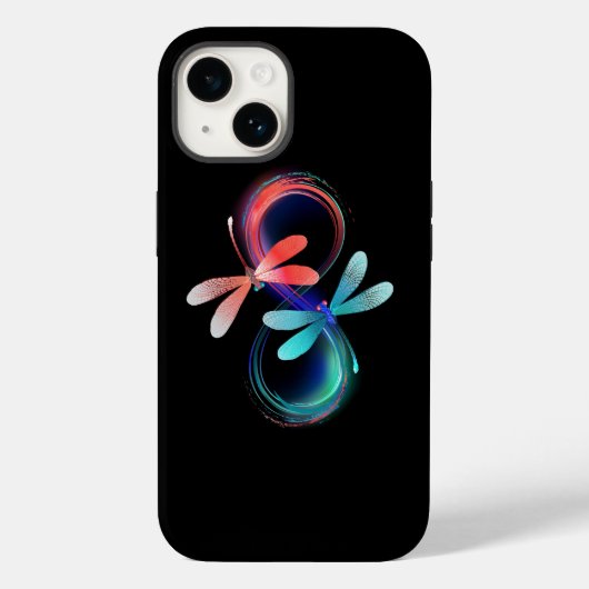 Unendlichkeit mit leuchtenden Libellen Case-Mate iPhone Hülle (Rückseite)