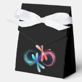 Unendlichkeit mit leuchtenden Libellen Geschenkschachtel (Vorderseite)