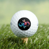 Unendlichkeit mit leuchtenden Libellen Golfball (Insitu T-Shirt)