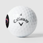 Unendlichkeit mit leuchtenden Libellen Golfball (Logo)