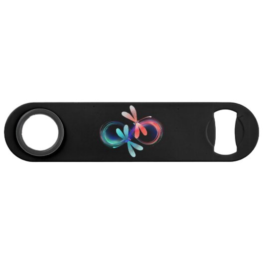 Unendlichkeit mit leuchtenden Libellen Speed Flaschenöffner (Vorderseite (Horizontal))