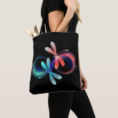 Unendlichkeit mit leuchtenden Libellen Tasche (Von Nahem)