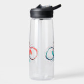Unendlichkeit mit leuchtenden Libellen Trinkflasche (Links)