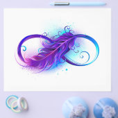 Unendlichkeit mit Lila Feder Flyer (Einzeln)