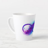 Unendlichkeit mit lila Feder Milchtasse (Linke Ecke)
