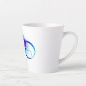 Unendlichkeit mit lila Feder Milchtasse (Rechts)