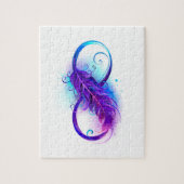 Unendlichkeit mit Lila Feder Puzzle (Vertikal)