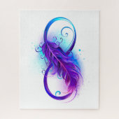 Unendlichkeit mit Lila Feder Puzzle (Vertikal)