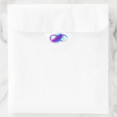 Unendlichkeit mit lila Feder Stern-Aufkleber (Tasche)