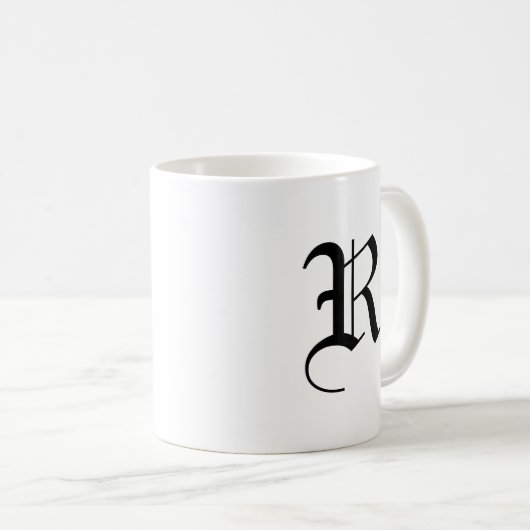 Unendlichkeit Mit Monogramm Tasse (VorderseiteRechts)
