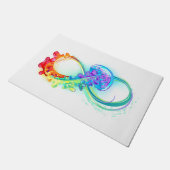 Unendlichkeit mit Rainbow Jellyfish Fußmatte (Schrägansicht)