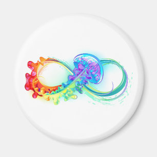Unendlichkeit mit Rainbow Jellyfish Magnet