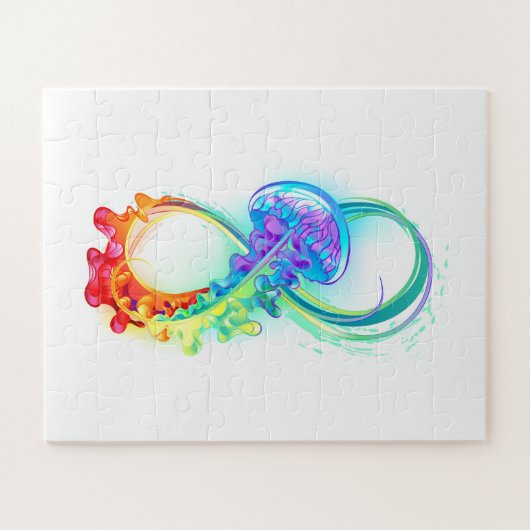 Unendlichkeit mit Rainbow Jellyfish Puzzle (Horizontal)