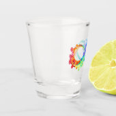 Unendlichkeit mit Rainbow Jellyfish Schnapsglas (Links)