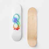 Unendlichkeit mit Rainbow Jellyfish Skateboard (Vorderseite)