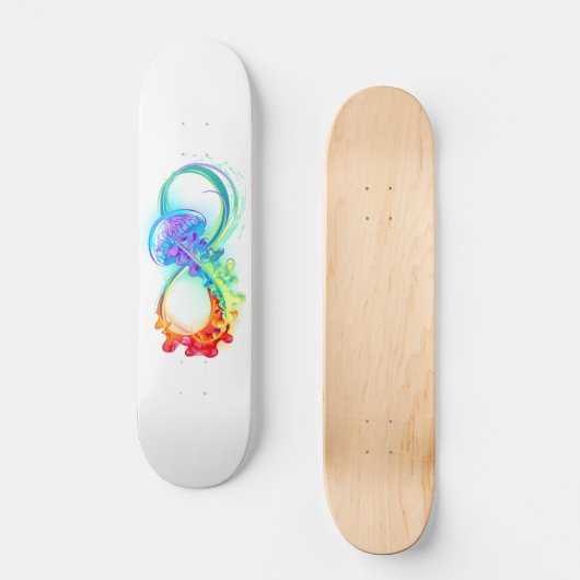 Unendlichkeit mit Rainbow Jellyfish Skateboard (Vorderseite)