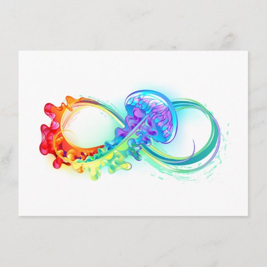 Unendlichkeit mit Regenbogenqualle Begleitkarte (Vorderseite)