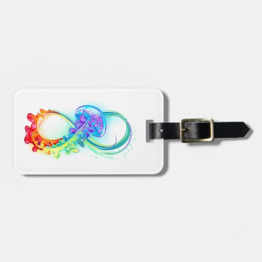 Unendlichkeit mit Regenbogenqualle Gepäckanhänger (Vorderseite horizontal)