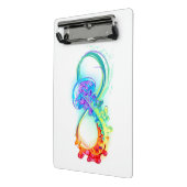 Unendlichkeit mit Regenbogenqualle Mini Klemmbrett (Gewinkelt2)