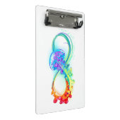 Unendlichkeit mit Regenbogenqualle Mini Klemmbrett (Schrägansicht)