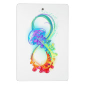 Unendlichkeit mit Regenbogenqualle Mini Klemmbrett (Rückseite)