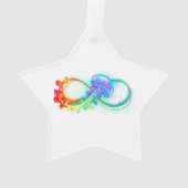 Unendlichkeit mit Regenbogenqualle Ornament (Rückseite)