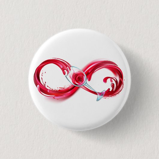 Unendlichkeit mit Rotwein Button (Vorderseite)