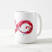 Unendlichkeit mit Rotwein Kaffeetasse (VorderseiteRechts)