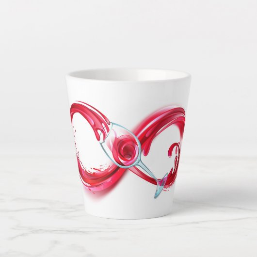 Unendlichkeit mit Rotwein Milchtasse (Vorderseite)
