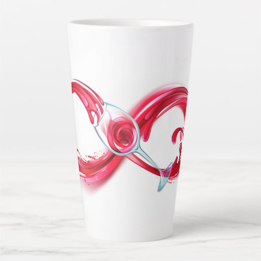 Unendlichkeit mit Rotwein Milchtasse (Vorderseite)