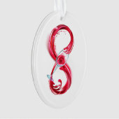 Unendlichkeit mit Rotwein Ornament (Vorderseite)