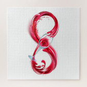 Unendlichkeit mit Rotwein Puzzle (Horizontal)